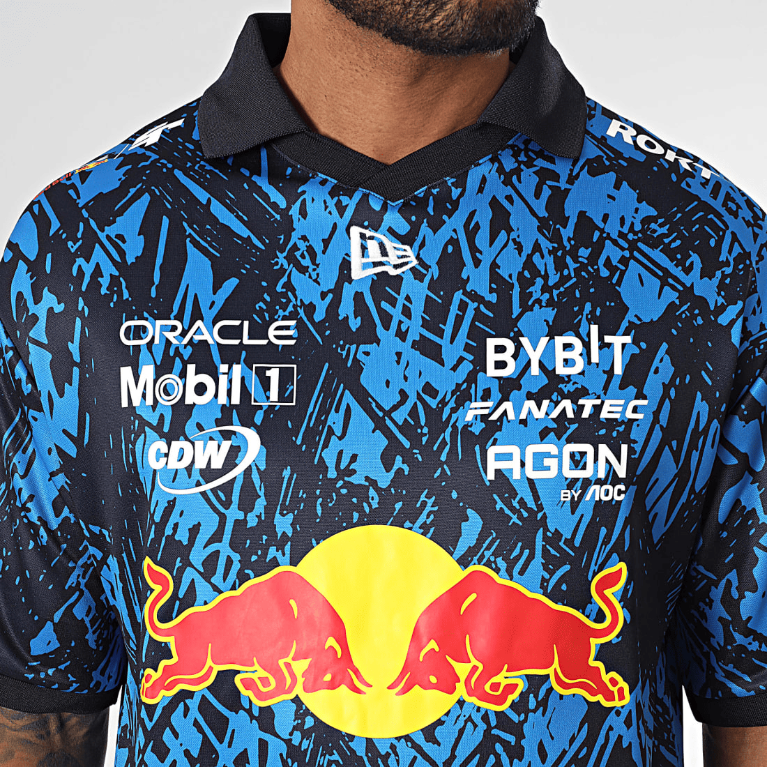 Camiseta-polo de manga corta Red Bull Racing Jersey Azul Marino Real