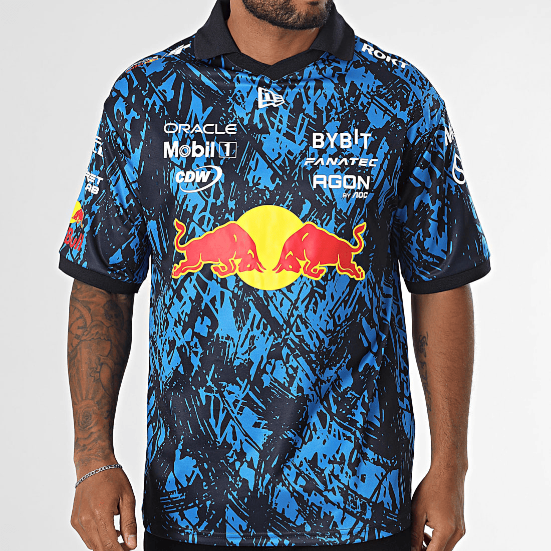 Camiseta-polo de manga corta Red Bull Racing Jersey Azul Marino Real
