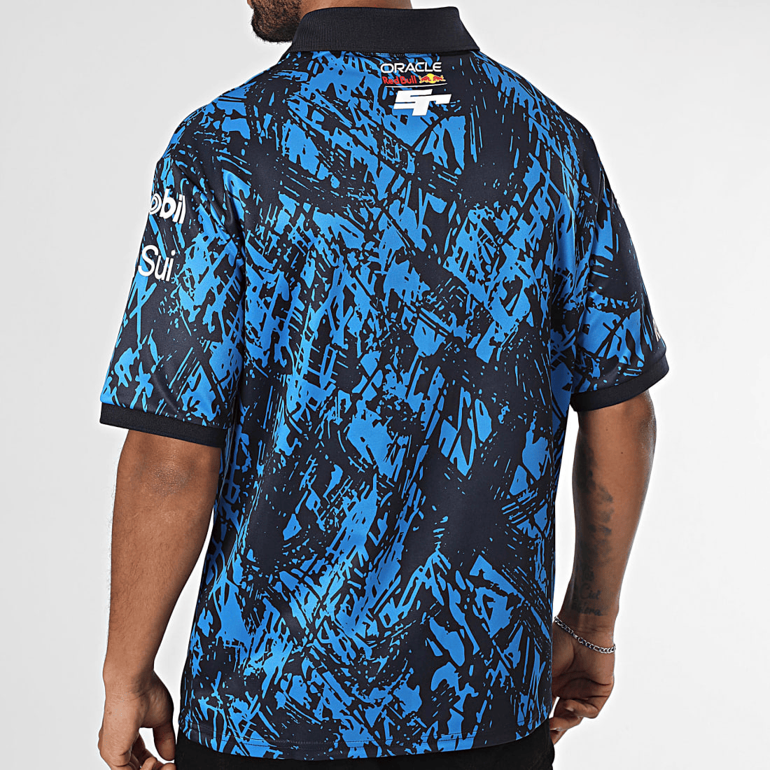 Camiseta-polo de manga corta Red Bull Racing Jersey Azul Marino Real